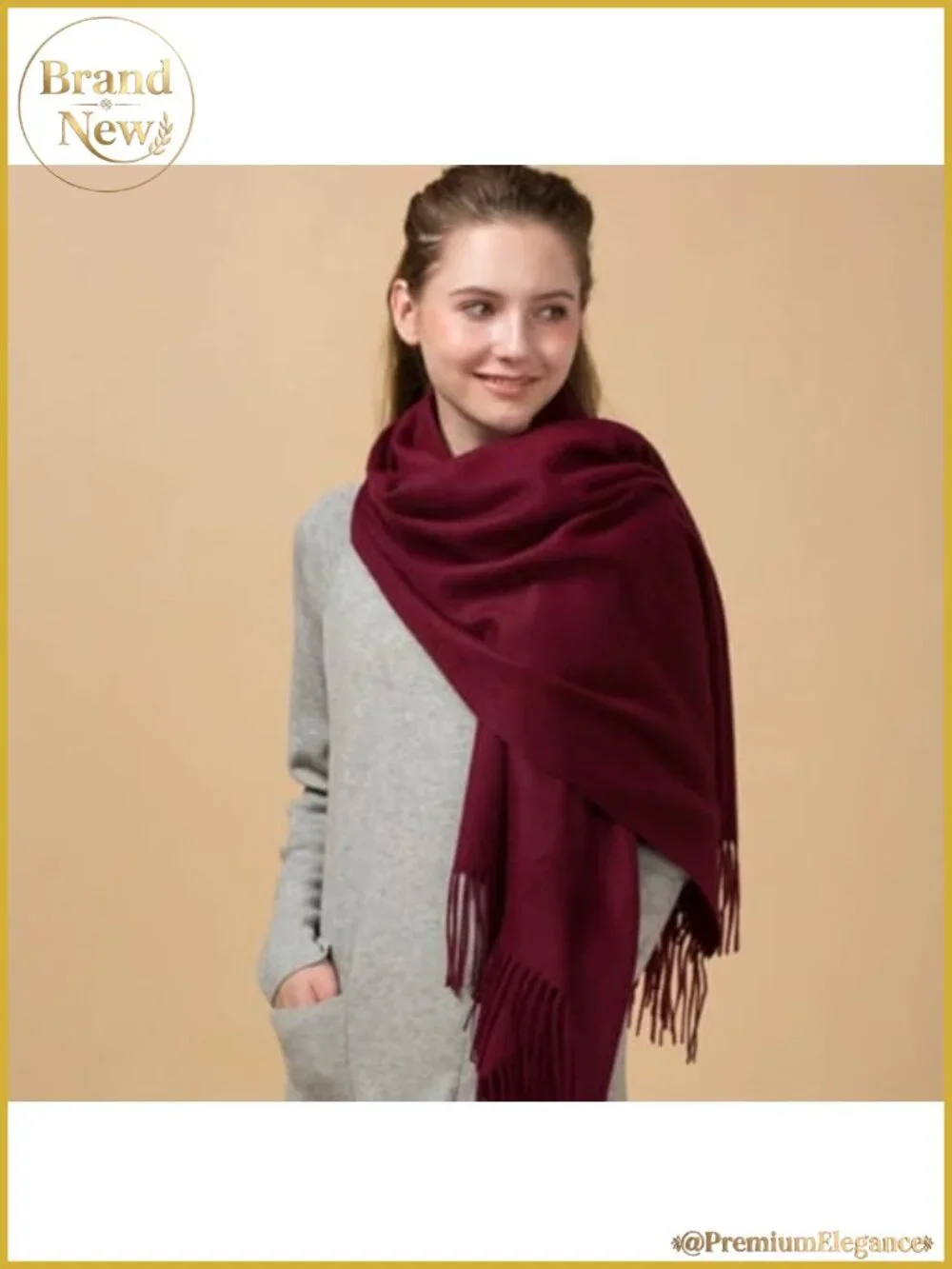 Womens Oversized Shawl Wrap Fringe Scarf for Evening Dresses